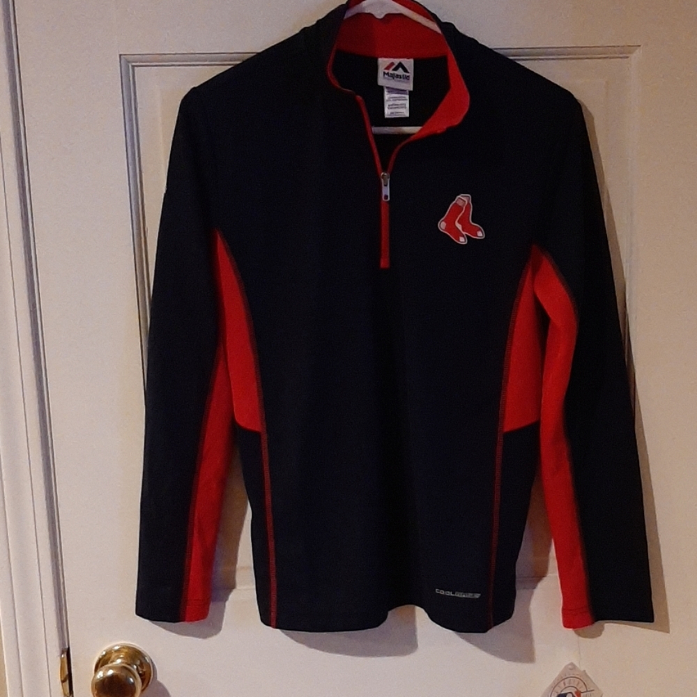 NWT Boston Red Sox Majestic 1/4 Zip Top